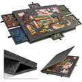 1500pcs Portable Puzzle Desk Decor - Artistic Polyester Fiber Organizer, Decorative Puzzle Storage for Home, Desktop Art Oasis Select 1500pcs grey