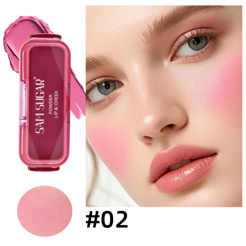 SAM SUGAR Cream Blush Stick – Matte Waterproof Multi-Use Lip & Cheek