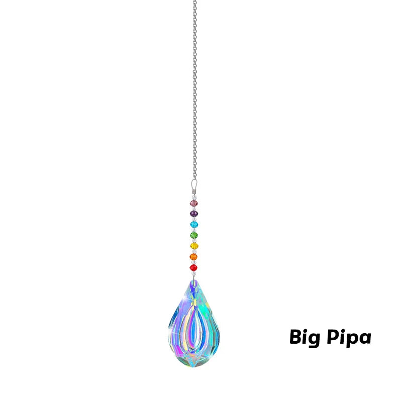 Mesmerizing Colored Crystal Rainbow Maker Prism with Hanging Chain Oasis Select A4