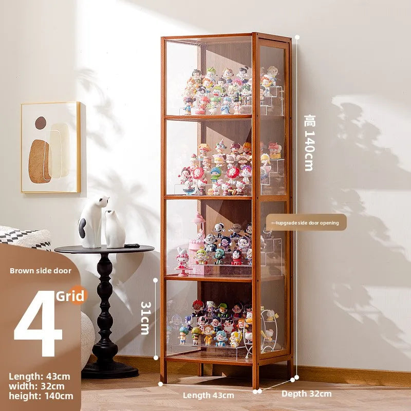 Figure cabinet Glass display cabinet Steel dustproof transparent model Storage cabinet Pain cabinet Toy locker Display bookcase Oasis Select Four doors 43 long