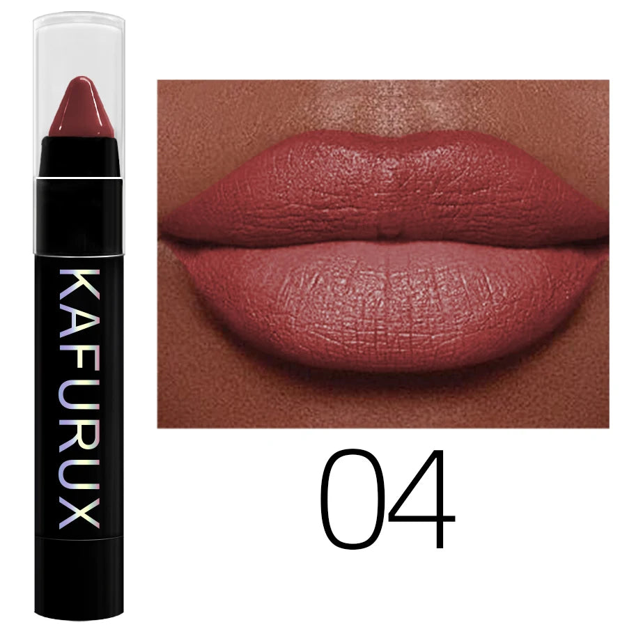 KAFURUX 15-Color Velvet Matte Lip Liner Pencil | Waterproof