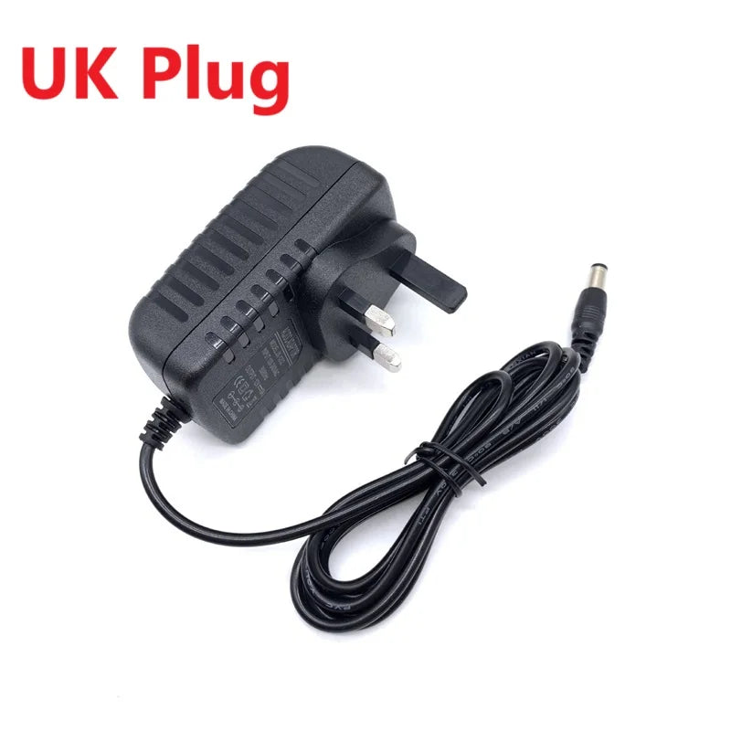 Power Adapter AC 100-240V Input DC Output 12V 2A Supply Charger EU US AU UK Adapter Converter Plug for Camera DVR LED Robot LED Oasis Select UK Plug