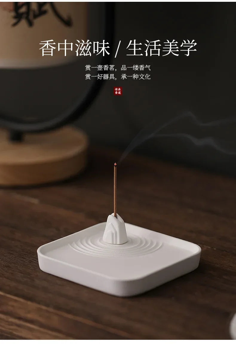 New Chinese Gypsum Incense Wire Incense Burner Accessories Zen White Creative Incense Burner Decoration Oasis Select