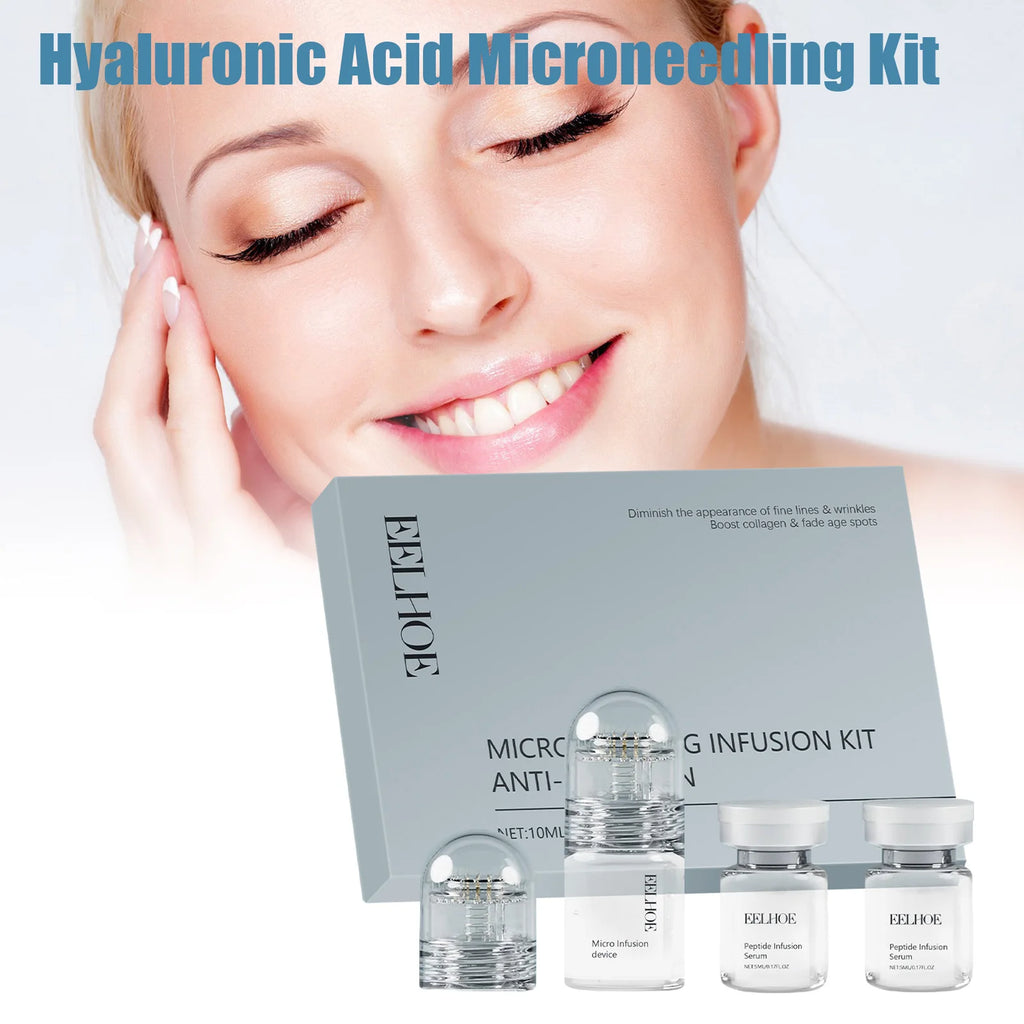 Hyaluronic Acid Facial Kit Hydrating Serum Roller Delicate Firming Facial Skin Smoothing Nourishing Skin Daily Care Essence Set Oasis Select