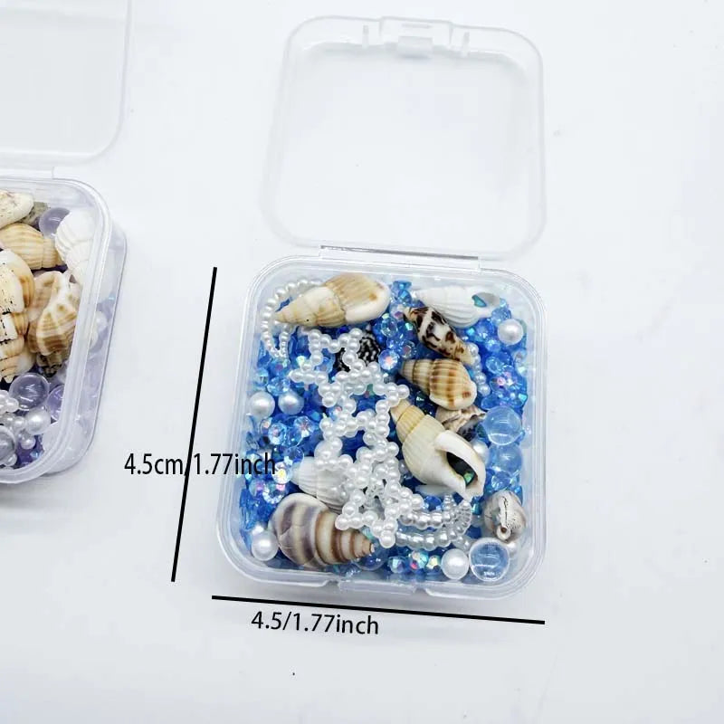 Ocean Style Nail Glitter Decorations – Star Moon Conch Resin