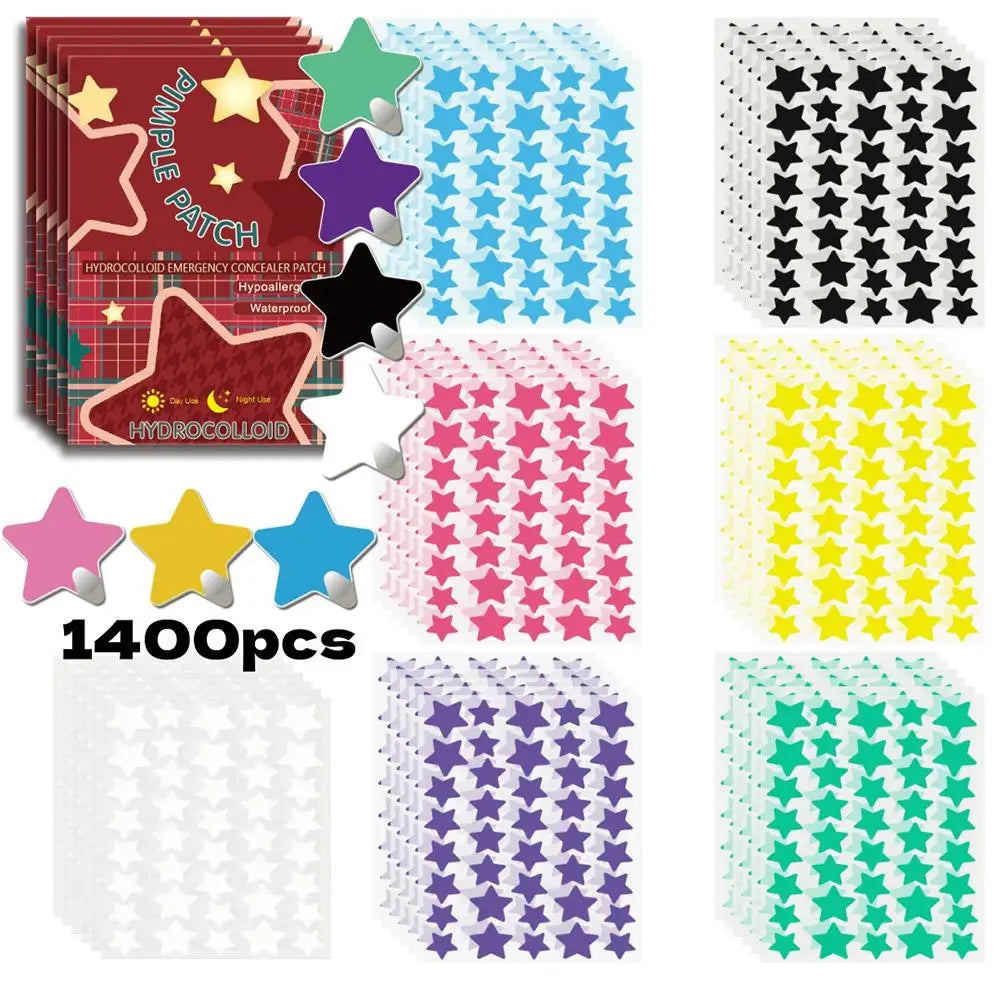 1400pcs Star Hydrocolloid Acne Patches – Invisible & Breathable Hydrocolloid Acne Patch Oasis Select D