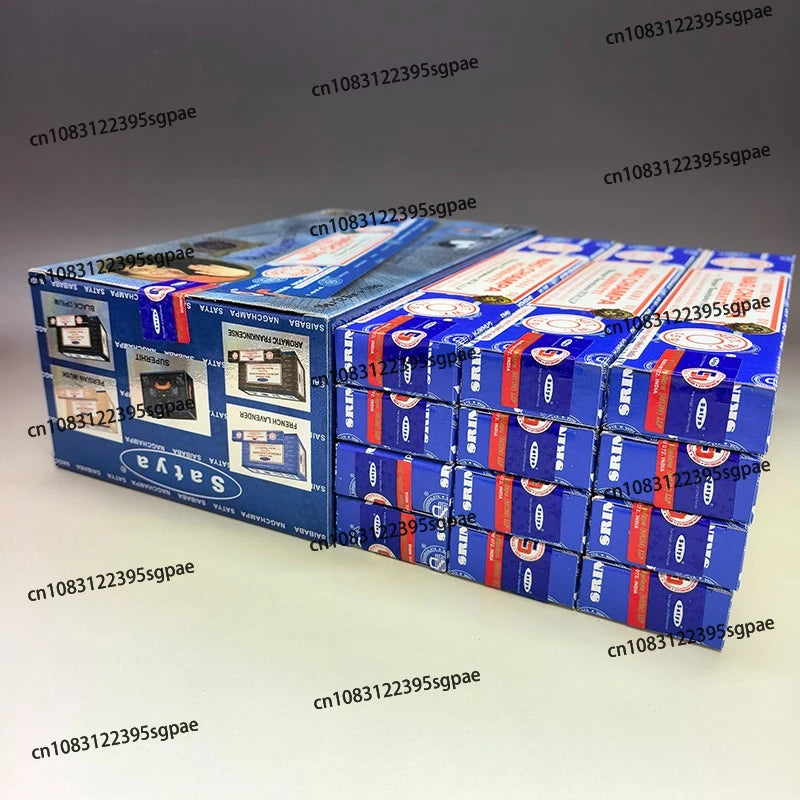 12Boxes Satya Incense Sticks 15g/Box,Home Fragrance Handmade Multiple Mixed Flavors 4Box Super Hit&4Box NATURAL&4Boxes NAGCHAMPA Oasis Select