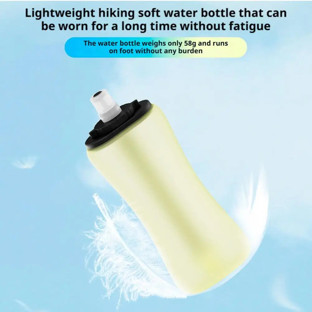 Foldable Wrist Water Bottle 12oz/350ml Hands-Free Silicone Sports Bottle BPA-Free Leakproof Running/Cycling/Climbing Hydration Oasis Select