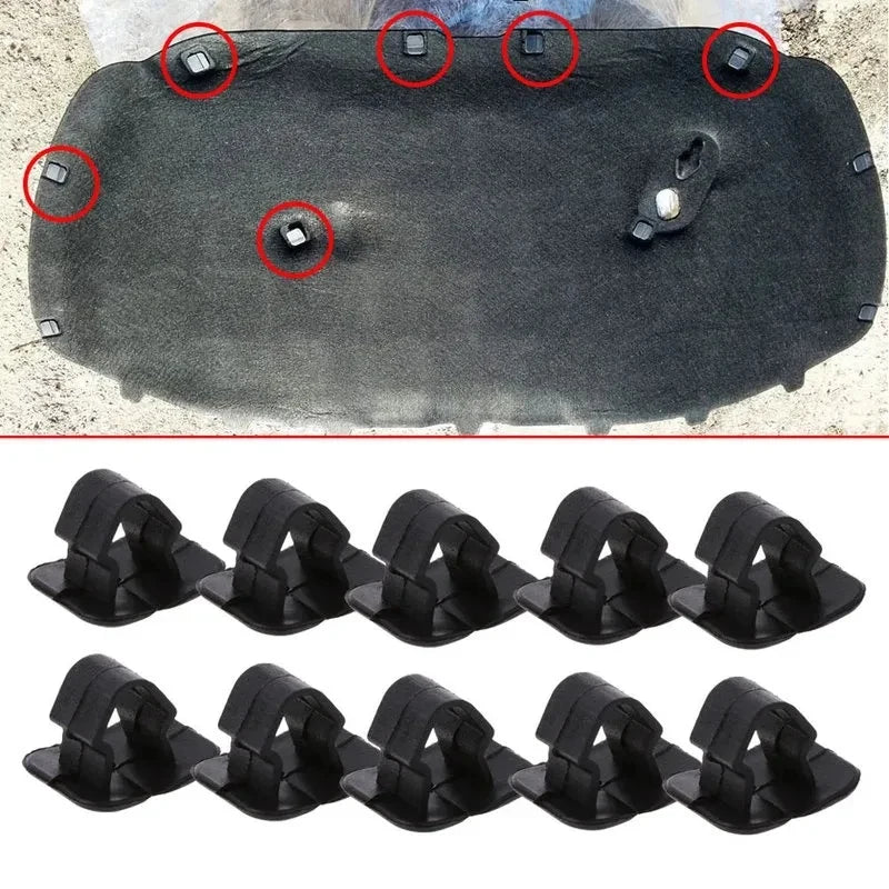 10-60pcs Car Hood Bonnet Insulation Clips Rivet Retainer 1H5863849A01C for VW Polo Tiguan Passat B5 B6 SEAT Leon 2 Skoda Octavia Oasis Select
