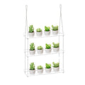WISH 3-Tier Window Plant Shelves 16 Inch, Acrylic Adjustable Hanging Floating Shelf, Window Sill Extender For Indoor Plants Oasis Select Transparent