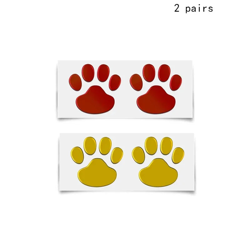 1/2/3/4pairs Door Mirror Cat Dog Footprint Puppy Claw Car Stickers Footprint Sticker Windshield Decals Bumper Car Window Decals Oasis Select mix 2pairs 1