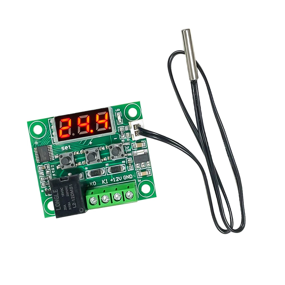 W1209 DC 12V Red Light Heat Cool Temp Thermostat Temperature Control Switch Temperature Controller Oasis Select