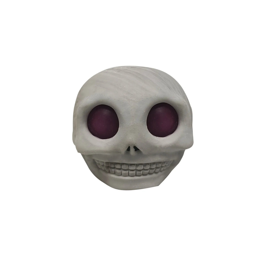 Halloween Skull Squeeze Stress Balls – 9-Pack Squishy Toys Squishy Stress Toy Oasis Select Gray One Size