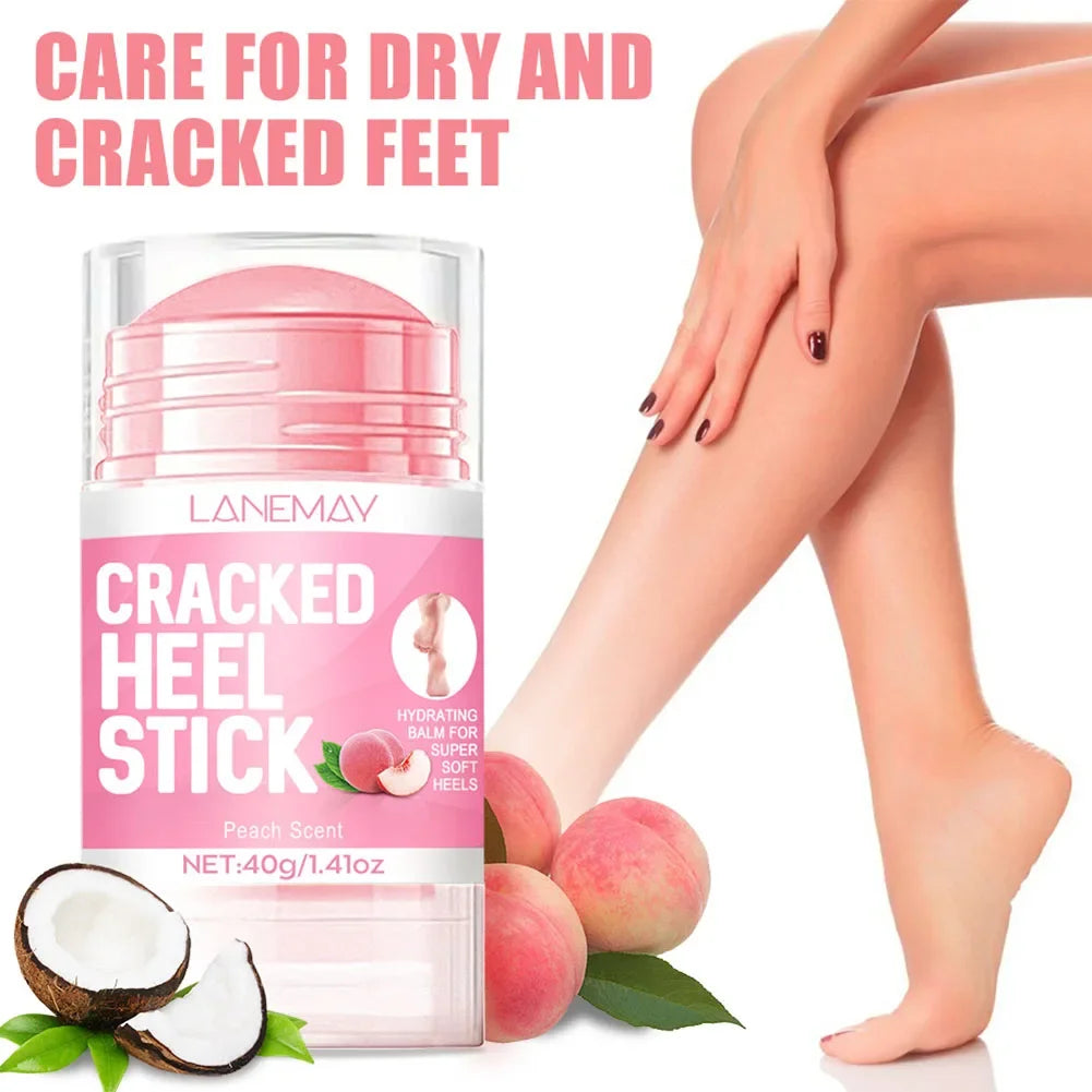 Peach Foot Balm for Dry Cracked Feet Hydrating Moisturizer with Coconut Oil Avocado Oil Aloe Softens Rough Heels Oasis Select