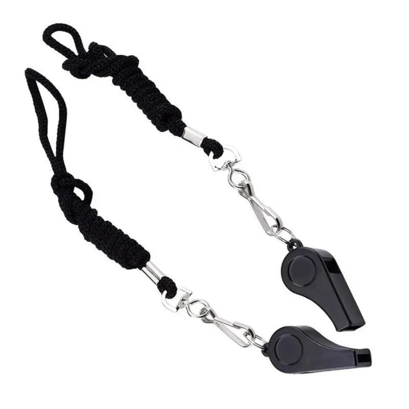 High Quality Black Whistle Referee Game Halter Whistle Outdoor Travel Hiking Whistle Suitable for Basketball Volleyball Games Oasis Select