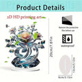 1pcs Table Crystal Flower Decoration - Modern Desktop Centerpiece, Suitable for Living Room and Office Decora Oasis Select B