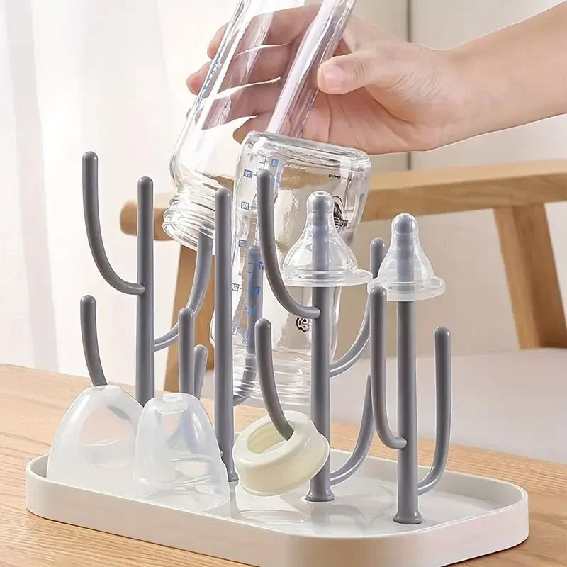 Baby Tree-shaped Milk Bottle Drain Rack, Dust-proof Milk Bottle Holder, Cup Drain Rack Easter Gift Oasis Select