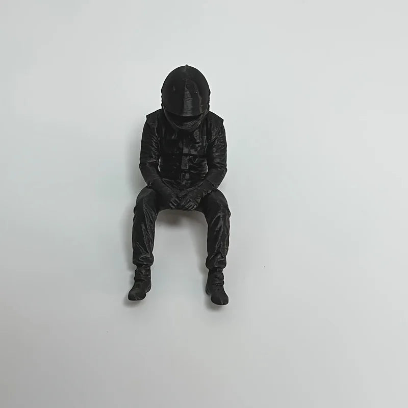 Creative Racing Style Seated Figurine 3D Printed Miniature Home Desk Ornament for Bedroom Gaming Room Home Aesthetic Decor Gifts Oasis Select driver A
