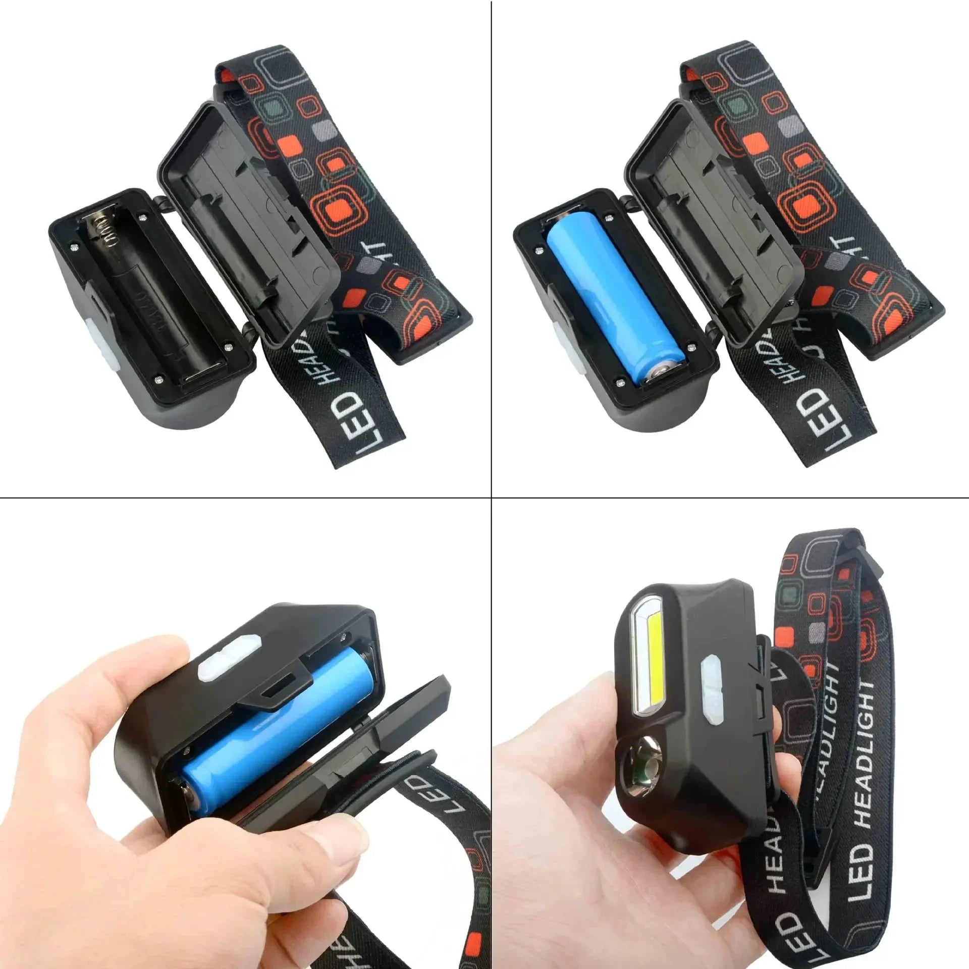 Powerful Portable XPE+COB Headlamp LED Head Flashlight Type-C Rechargeable Outdoor Waterproof Fishing Camping Hiking Headlight Oasis Select