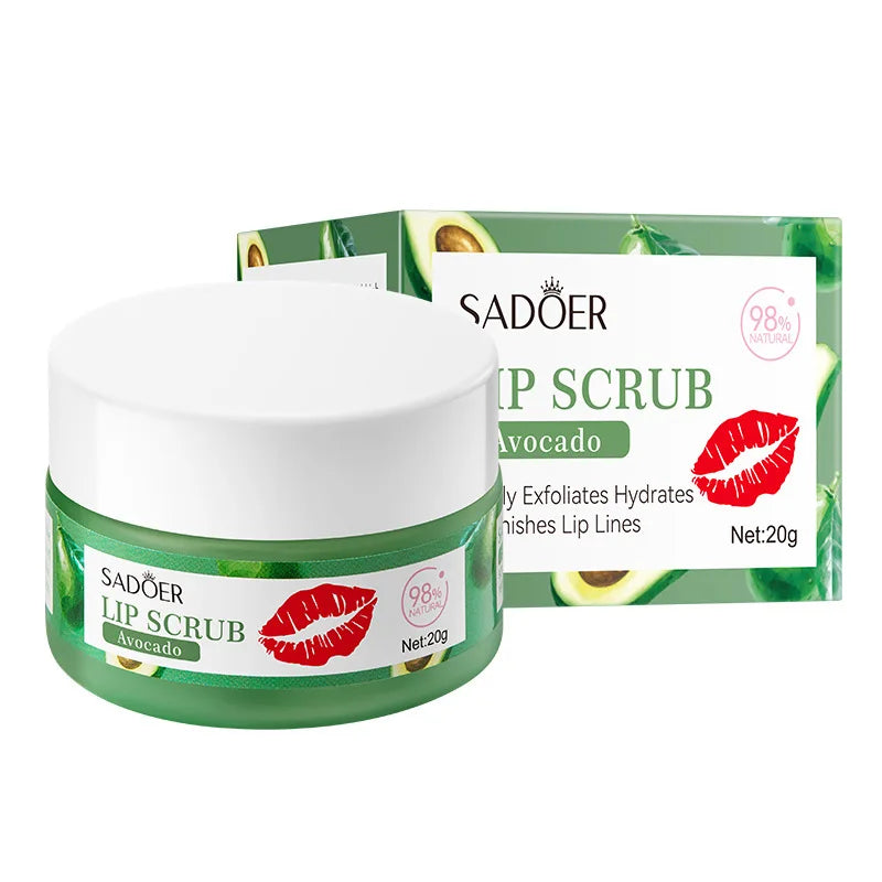 SADOER Fruit Lip Scrub Mask – Avocado Orange Strawberry Lip Scrub Mask Oasis Select Avocado