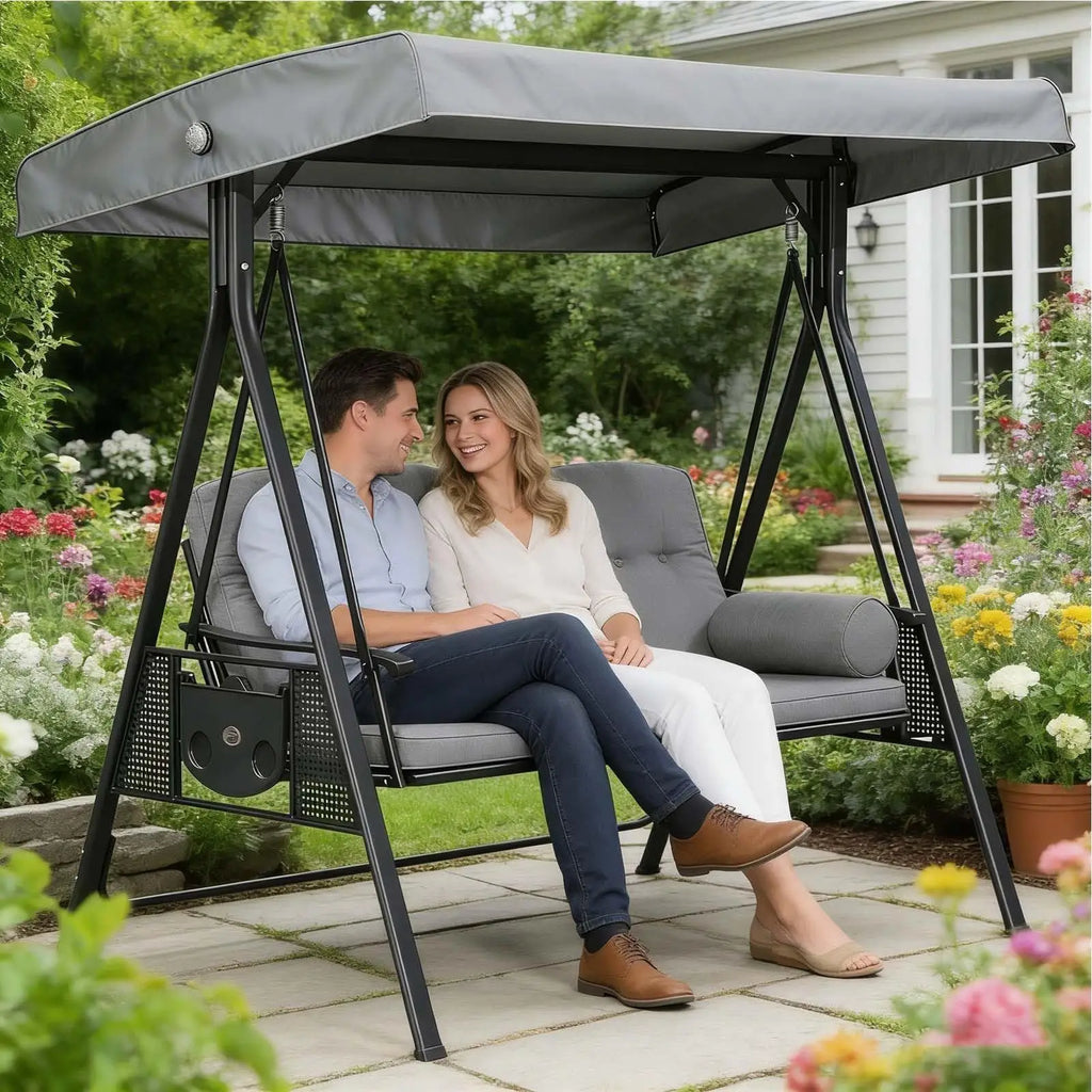 75x47 Inch Waterproof Anti-UV Cover Swing Canopy Replacement Cover Replacement Canopy for Outdoor Swing for Patio Porch Garden Oasis Select