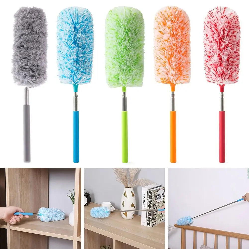 Scalable Dust Collector Muiltcolor Microfiber Duster Portable Anti-static Magic Dust Brush Home Cleaning Tools Extendable Handle Oasis Select