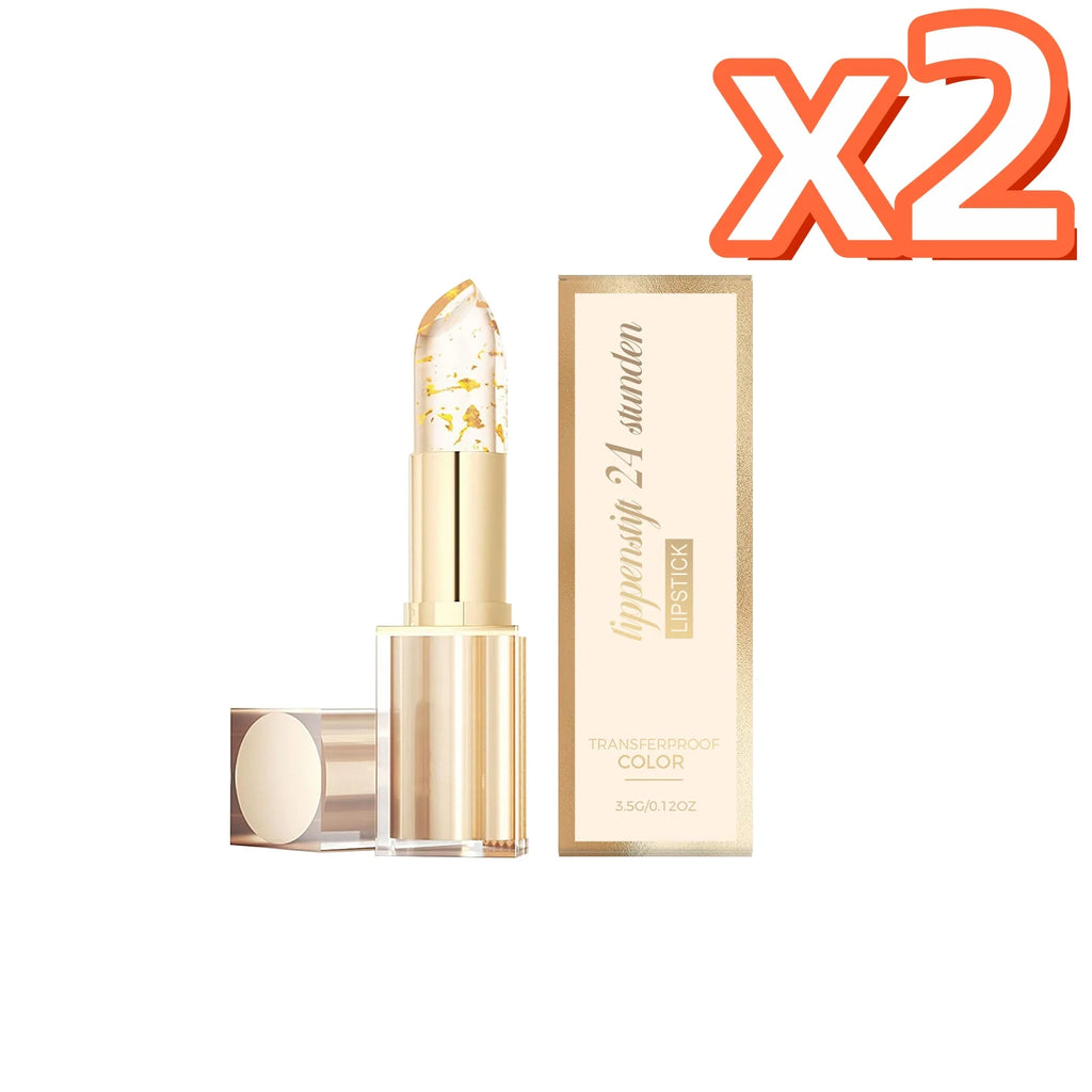 Gold Foil Color-Changing Lipstick | Hyaluronic Acid Lip Balm Color-Changing Lipstick Oasis Select 3.5g Boxed X 2PCS