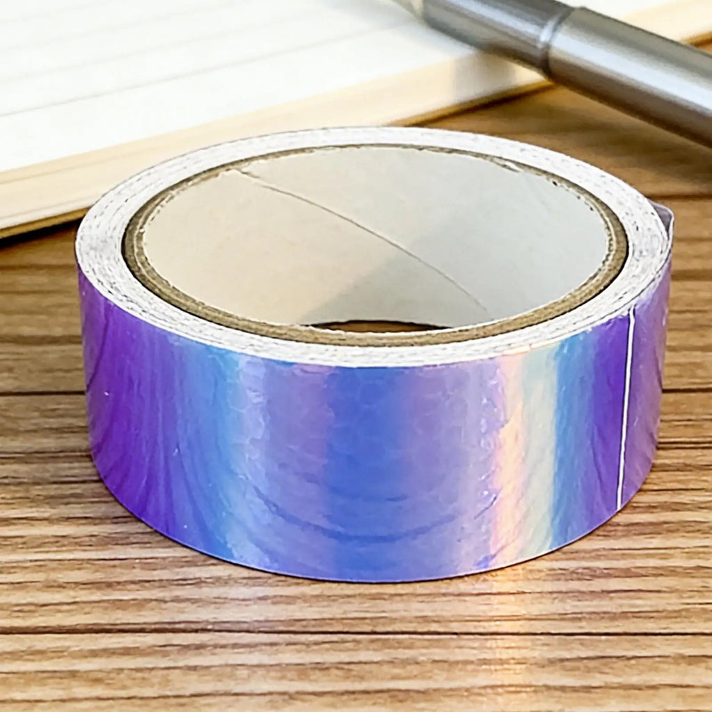 Reflective Stickers Self-Adhesive Decorative Laser Tape DIY Glitter Party Gift Packing Home Decor Tape Hot Stamping Sticker Tape Oasis Select