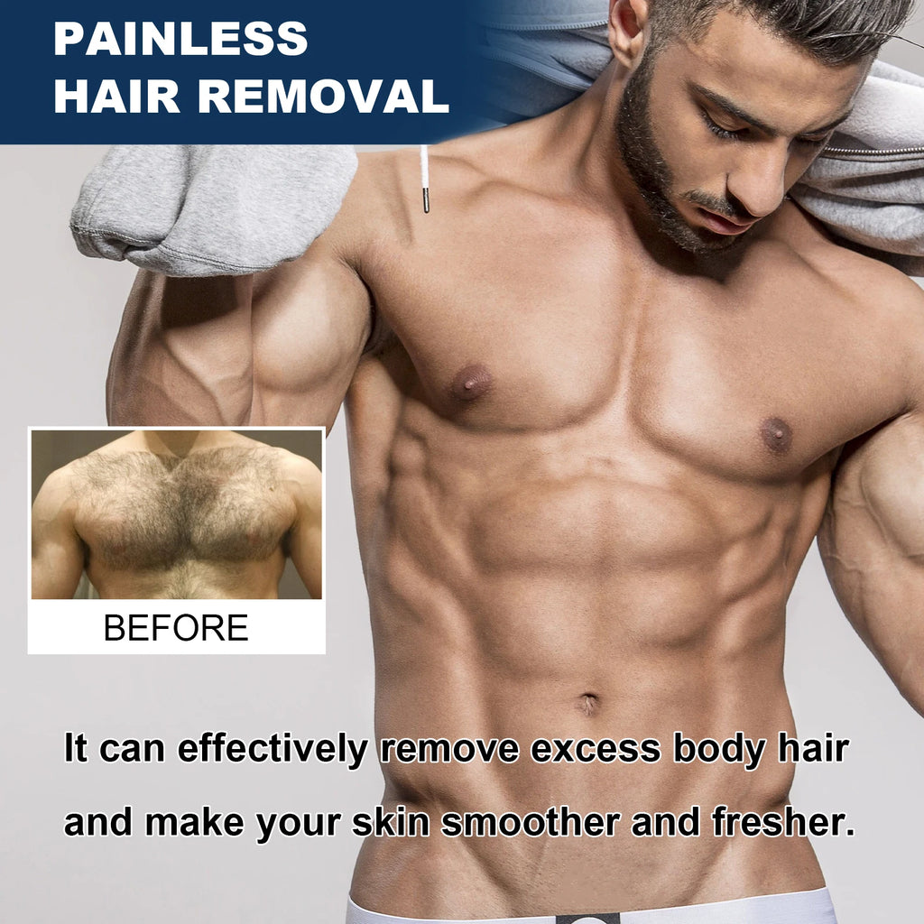 Men's Body Hair Removal Cream Painless Gentle Quick Depilatory Cream For Men Chest Arm Leg Back Smooth Hair Remover Oasis Select