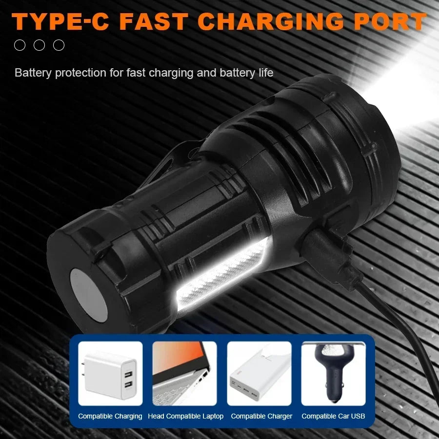 KDULIT 9-LED Mini Rechargeable Flashlight 1500LM Pocket Torch