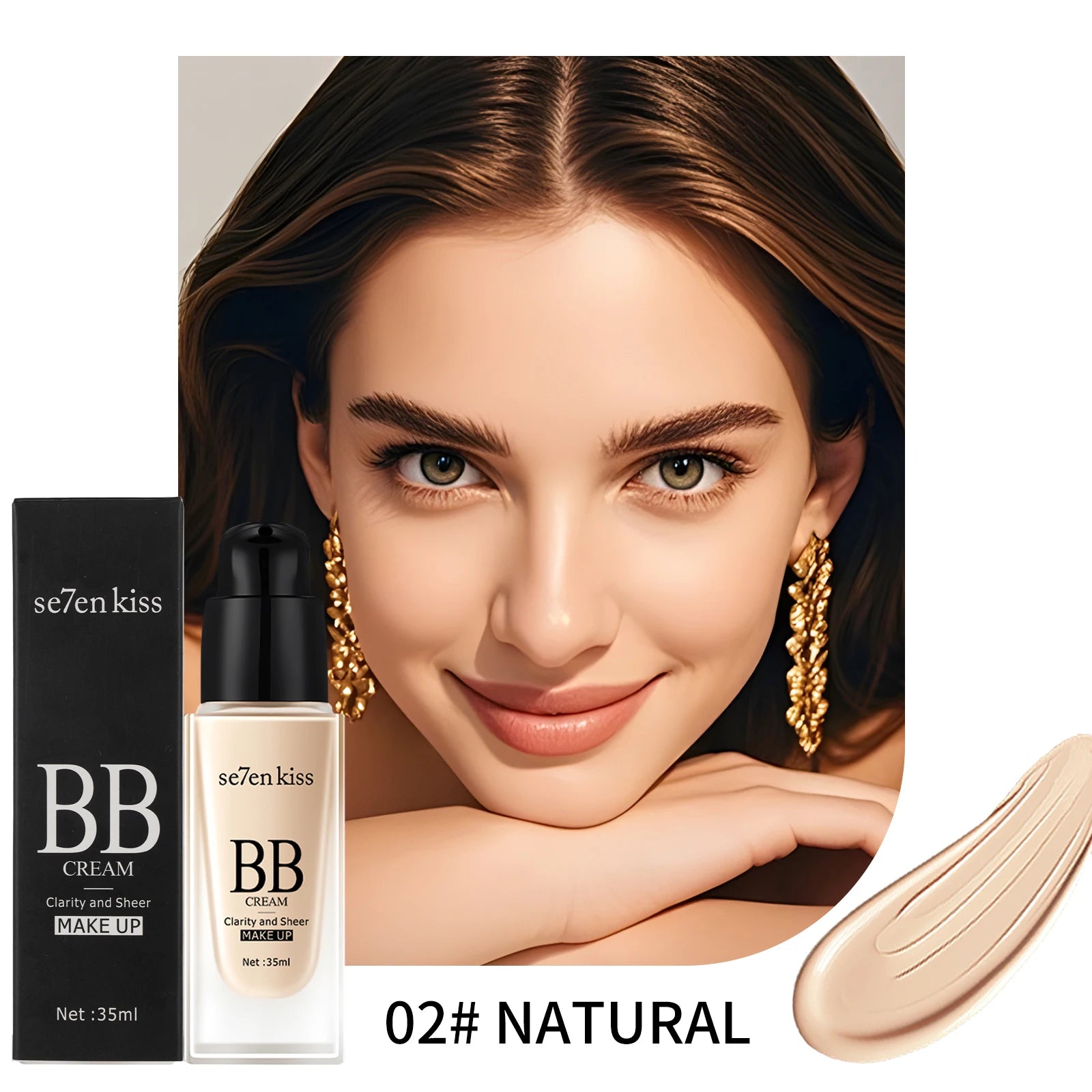 Lightweight Waterproof BB Cream – Long-Lasting Natural Finish BB & CC Cream Oasis Select 02 NATURAL