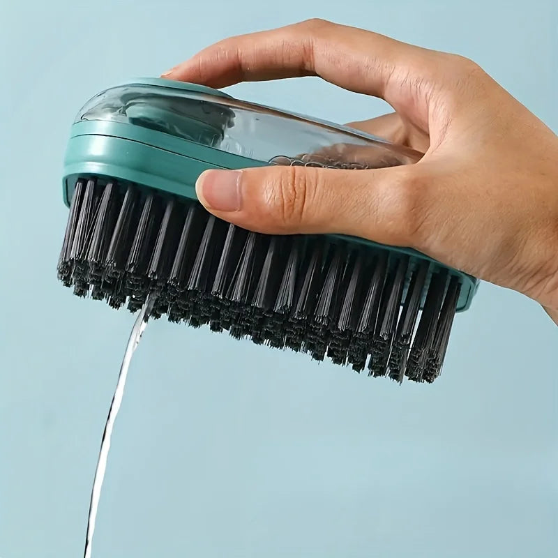 1PC Shoe Brush with Liquid Container, Multifunctional Shoe Brush, Pressure Cleaning Brush, Soft Bristle Brush Shoe Equipment Oasis Select