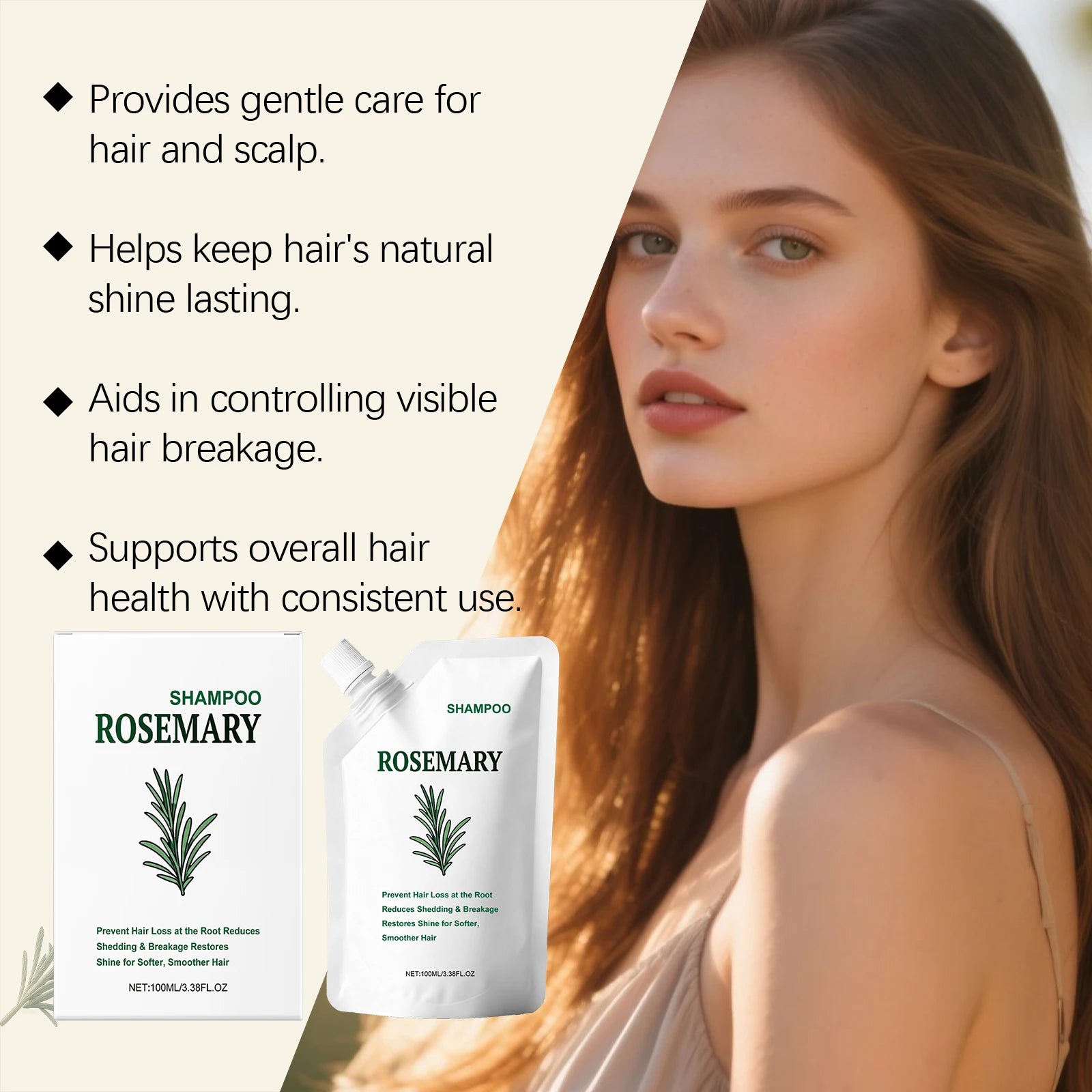 Hair Strengthens Shampoo Reduce Hair Loss Deep Cleansing Dandruff Scalp Oil Repair Weak Brittle Hair Rosemary Growth Shampoo Oasis Select