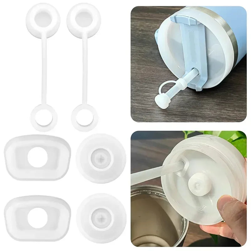 Silicone Spill Proof Stopper Set Of 3/6 Compatible For Stanley Cup 40oz/ 30oz Tumbler Water Cup Anti Leakage Accessories Oasis Select