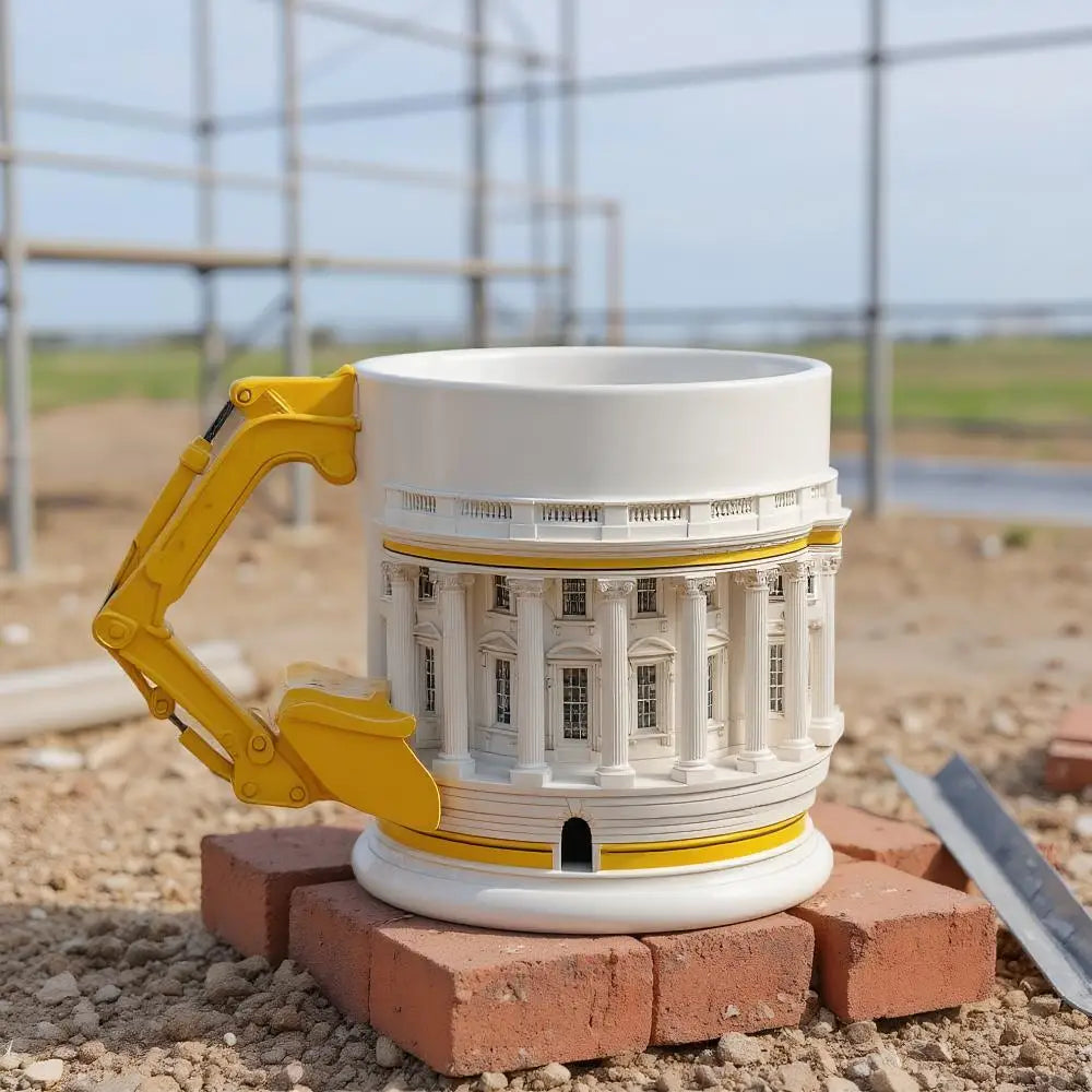 Someone Lied Demolition Mug with Handle 3D Building Print Excavator Shaped Ceramic Coffee Mug Funny Tea Mugs Milk Cup Oasis Select