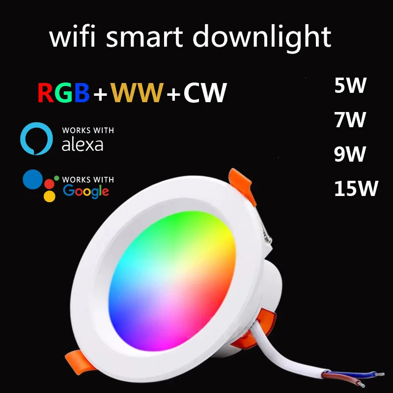 SHINEKNOT RGBCW Smart LED Downlight | Alexa Dimmable 5–16W