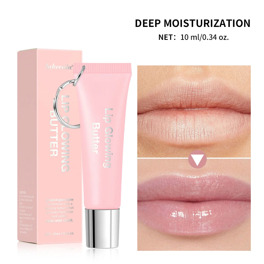 Lip Glowing Butter Oil Gloss with Keychain – Moisturizing