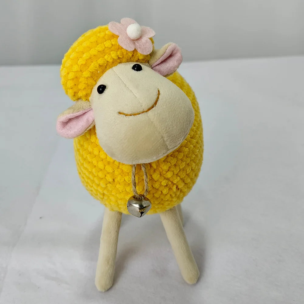 New Sheep Doll Hand-woven Creative Finished Home Decoration Gift Supplies Oasis Select yellow