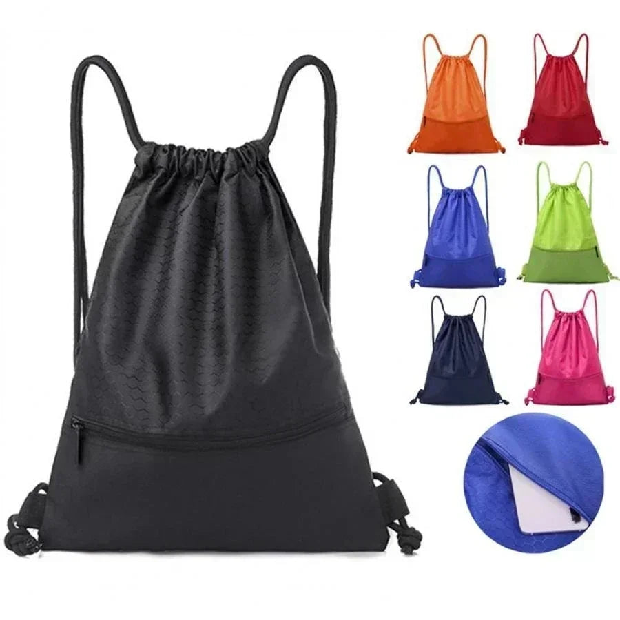Sport 5 Color Drawstring Pocket Simple Backpack Men's and Women's Fitness Backpack Lightweight Basketball Bag Oxford Zipper Bags Oasis Select