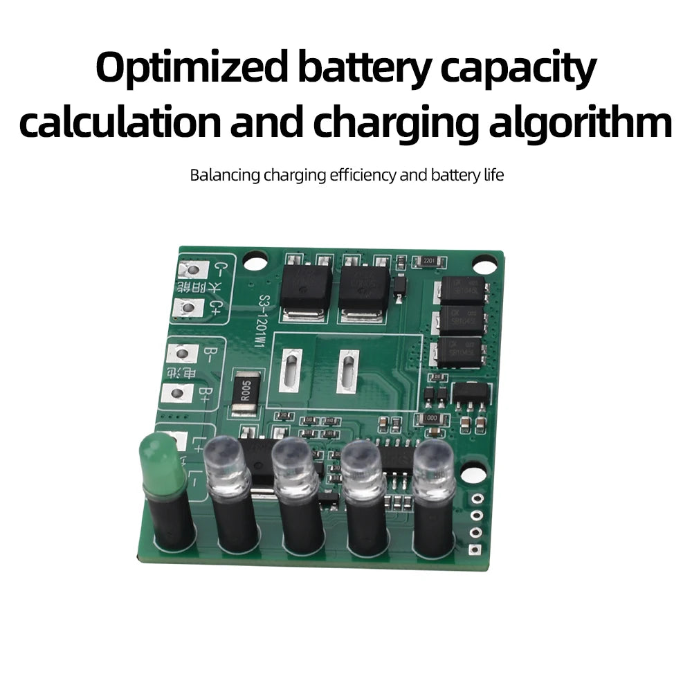 Solar Charge Module 12V 12A Max Intelligent Charging for 12.6V Lithium 14.4V LiFePO4 Battery Multi-Protection LED Indicator Oasis Select