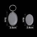 5pcs Acrylic Photo Frame Keychain Holder Photo Picture Insert Blank Keyring with Split Ringfor DIY Craft Jewelry Making Oasis Select 35X50mm