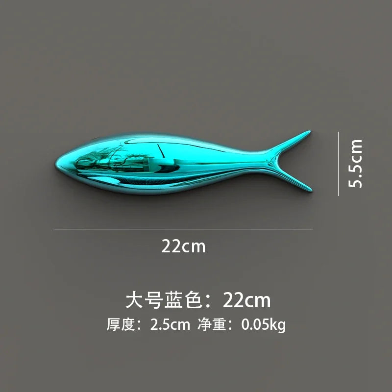 Living Room Wall Decoration TV Sofa Background Wall Pendant Decoration Relief Wall Decoration Fish Room Decor Oasis Select Blue 22cm