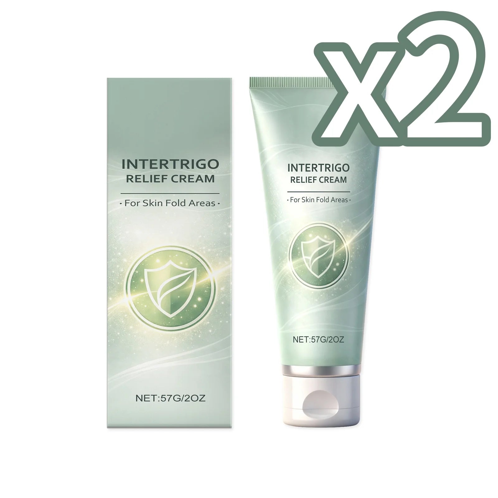 Intertrigo Relief Cream Soothe Discomfort Calm Redness Repair Skin Barrier Relief Skin Fold Areas Lasting Body Skin Care Cream Oasis Select 57g Boxed X 2PCS