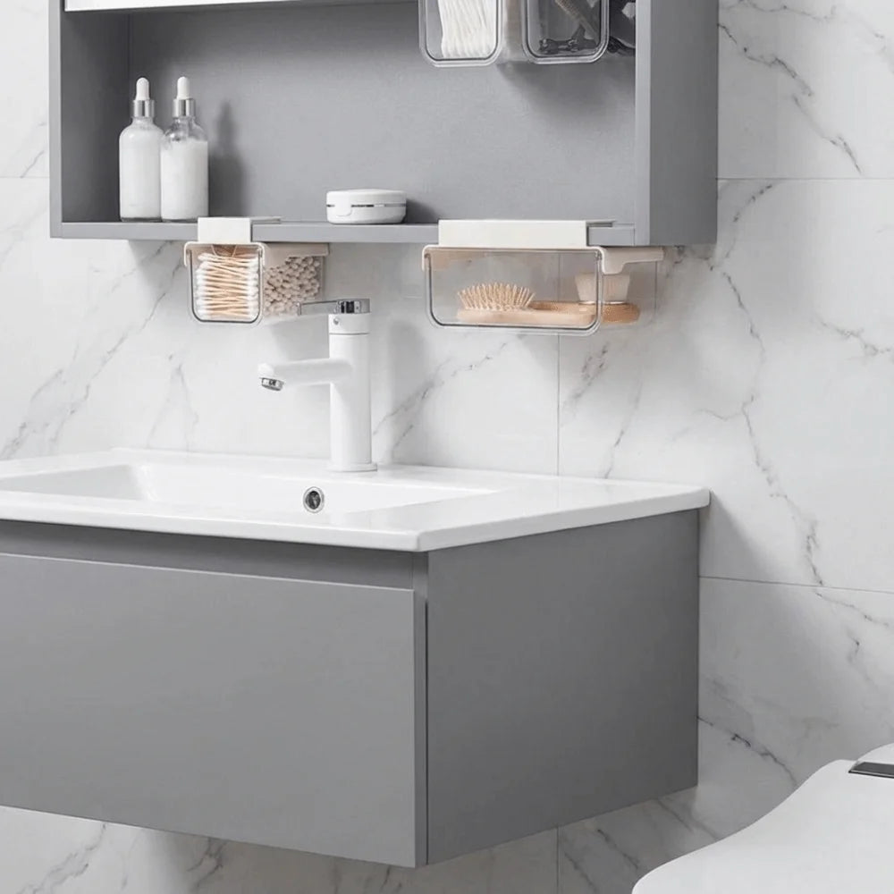 Wall Mounted Drawer Storage Box – Makeup & Q-Tips Organizer