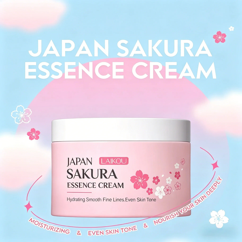 LAIKOU Sakura Essence Face Cream – Hydrating & Brightening Face Moisturizer Cream Oasis Select