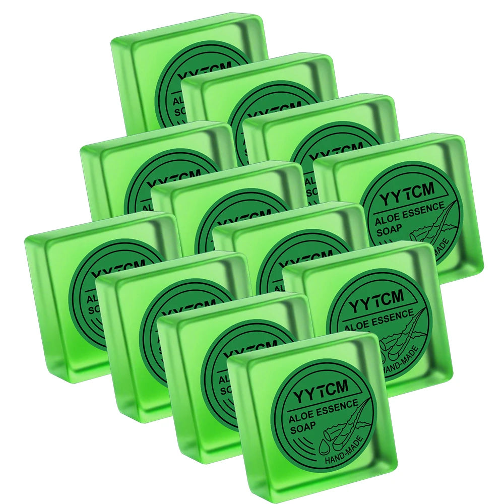 Handmade Aloe Vera Soap – Moisturizing Face & Body Bar 65g Facial & Body Soap Oasis Select 12Pcs 65g