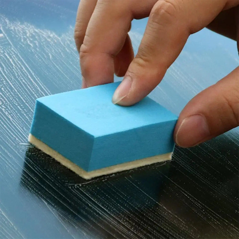 Car Glass Oil Film Remover Wool Felt Polish Sponge Pad