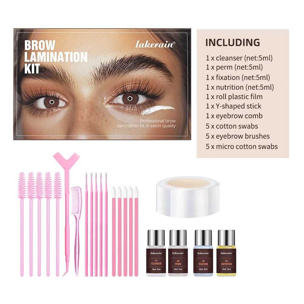 Semi-permanent Brow Lift Perming Brow Lamination Kit Professional With Cling Film Nutrition Keratin Perming Lotion For Home Use Oasis Select