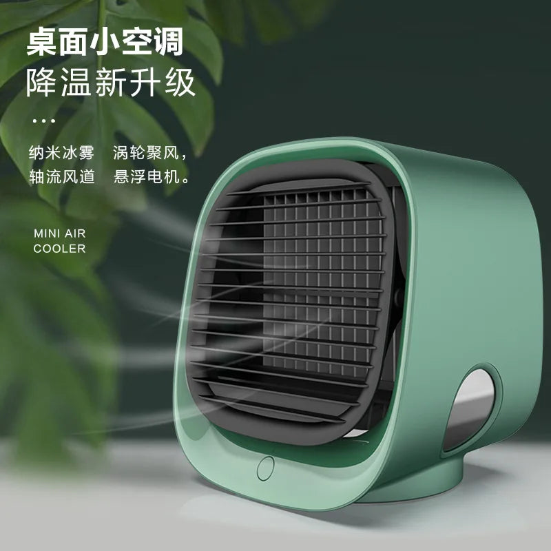 Portable USB Desktop Air Cooler Fan with Humidifier – 3 Speed