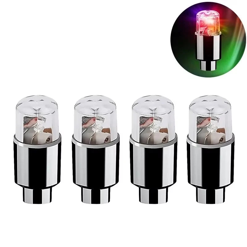 2/8/16Pcs Colorful Car Tire Valve Caps LED Car Motorcycle Cycling Wheel Lantern Spokes Hub Tyre Lamp Wheel Caps Oasis Select